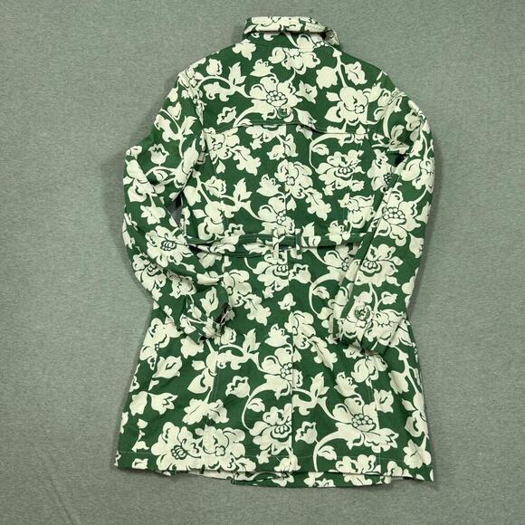 Merona Women's Medium Trench Raincoat Green - Picture 6 of 6